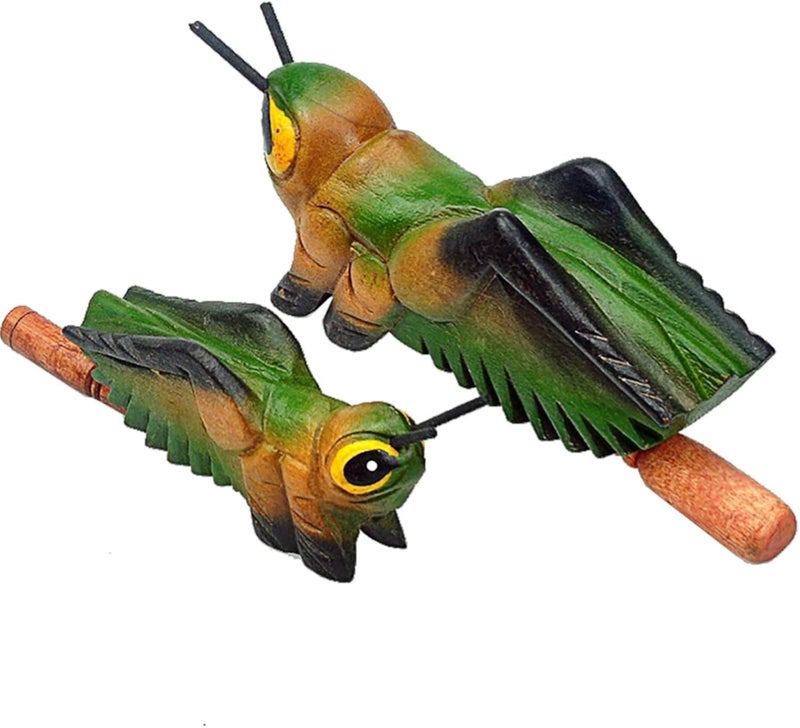 GOGHOST 3 Pcs Handmade Wooden Percussion Instruments Animal Set, 4 Inch Wooden Frog, 4 Inch Wooden Cricket, and 3.5 Inch Wooden Owl, Artistic Craft and Unique Gift (Medium) - Image 5